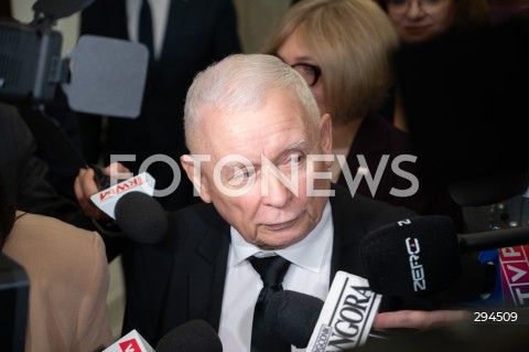  06.12.2024 WARSZAWA<br />
POSIEDZENIE SEJMU RP<br />
N/Z JAROSLAW KACZYNSKI<br />
FOT. MARCIN BANASZKIEWICZ/FOTONEWS  