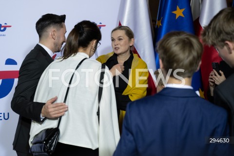  03.01.2025 WARSZAWA<br />
GALA OTWARCIA POLSKIEJ PREZYDENCJI W RADZIE UNII EUROPEJSKIEJ<br />
<br />
POLAND TAKES OVER THE PRESIDENCY OF THE COUNCIL OF THE EUROPEAN UNION<br />
<br />
N/Z BARBARA NOWACKA<br />
FOT. MARCIN BANASZKIEWICZ/FOTONEWS  