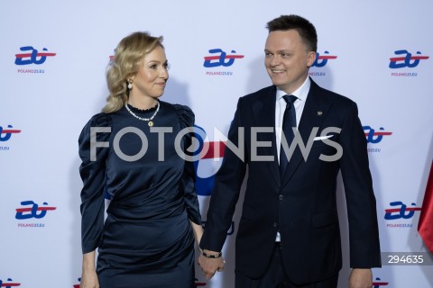  03.01.2025 WARSZAWA<br />
GALA OTWARCIA POLSKIEJ PREZYDENCJI W RADZIE UNII EUROPEJSKIEJ<br />
<br />
POLAND TAKES OVER THE PRESIDENCY OF THE COUNCIL OF THE EUROPEAN UNION<br />
<br />
N/Z URSZULA BRZEZINSKA HOLOWNIA SZYMON HOLOWNIA<br />
FOT. MARCIN BANASZKIEWICZ/FOTONEWS  