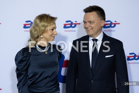  03.01.2025 WARSZAWA<br />
GALA OTWARCIA POLSKIEJ PREZYDENCJI W RADZIE UNII EUROPEJSKIEJ<br />
<br />
POLAND TAKES OVER THE PRESIDENCY OF THE COUNCIL OF THE EUROPEAN UNION<br />
<br />
N/Z URSZULA BRZEZINSKA HOLOWNIA SZYMON HOLOWNIA<br />
FOT. MARCIN BANASZKIEWICZ/FOTONEWS  