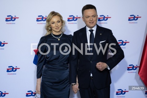  03.01.2025 WARSZAWA<br />
GALA OTWARCIA POLSKIEJ PREZYDENCJI W RADZIE UNII EUROPEJSKIEJ<br />
<br />
POLAND TAKES OVER THE PRESIDENCY OF THE COUNCIL OF THE EUROPEAN UNION<br />
<br />
N/Z URSZULA BRZEZINSKA HOLOWNIA SZYMON HOLOWNIA<br />
FOT. MARCIN BANASZKIEWICZ/FOTONEWS  