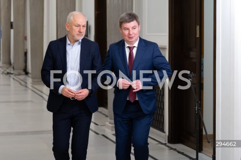  09.01.2025 WARSZAWA<br />
POSIEDZENIE SEJMU RP<br />
N/Z GRZEGORZ NAPIERALSKI JAN GRABIEC<br />
FOT. MARCIN BANASZKIEWICZ/FOTONEWS  