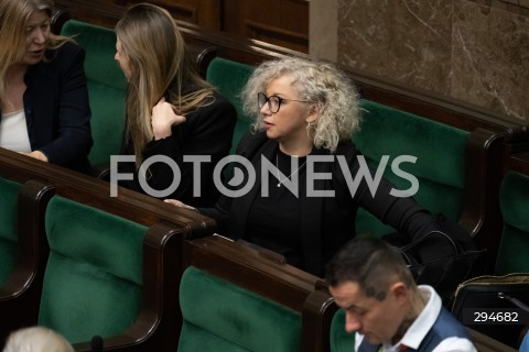  09.01.2025 WARSZAWA<br />
POSIEDZENIE SEJMU RP<br />
N/Z KATARZYNA KOTULA<br />
FOT. MARCIN BANASZKIEWICZ/FOTONEWS  