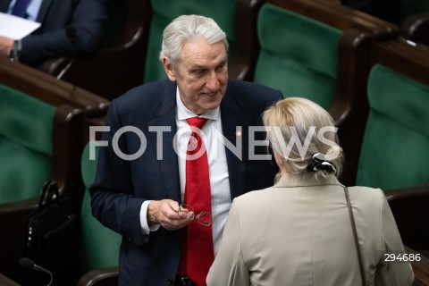  09.01.2025 WARSZAWA<br />
POSIEDZENIE SEJMU RP<br />
N/Z BOGUSLAW WOLOSZANSKI<br />
FOT. MARCIN BANASZKIEWICZ/FOTONEWS  