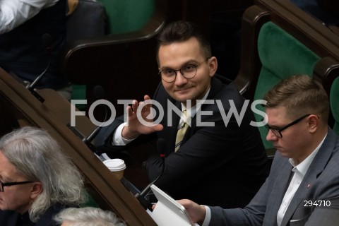  09.01.2025 WARSZAWA<br />
POSIEDZENIE SEJMU RP<br />
N/Z ADRIAN WITCZAK PATRYK JASKOLSKI<br />
FOT. MARCIN BANASZKIEWICZ/FOTONEWS  