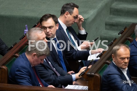  09.01.2025 WARSZAWA<br />
POSIEDZENIE SEJMU RP<br />
N/Z ANDRZEJ DOMANSKI DONALD TUSK<br />
FOT. MARCIN BANASZKIEWICZ/FOTONEWS  