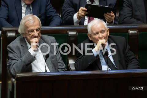  09.01.2025 WARSZAWA<br />
POSIEDZENIE SEJMU RP<br />
N/Z RYSZARD TERLECKI JAROSLAW KACZYNSKI<br />
FOT. MARCIN BANASZKIEWICZ/FOTONEWS  