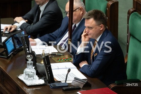  09.01.2025 WARSZAWA<br />
POSIEDZENIE SEJMU RP<br />
N/Z MARSZALEK SZYMON HOLOWNIA<br />
FOT. MARCIN BANASZKIEWICZ/FOTONEWS  