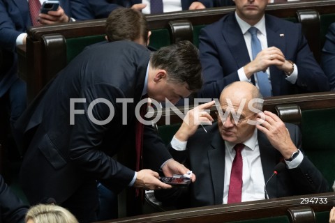  09.01.2025 WARSZAWA<br />
POSIEDZENIE SEJMU RP<br />
N/Z ZBIGNIEW ZIOBRO ZBIGNIEW RAU<br />
FOT. MARCIN BANASZKIEWICZ/FOTONEWS  