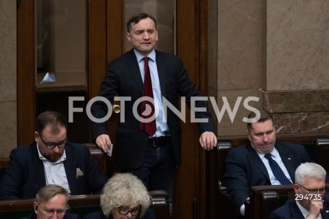  09.01.2025 WARSZAWA<br />
POSIEDZENIE SEJMU RP<br />
N/Z ZBIGNIEW ZIOBRO PRZEMYSLAW CZARNEK<br />
FOT. MARCIN BANASZKIEWICZ/FOTONEWS  