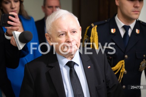  09.01.2025 WARSZAWA<br />
POSIEDZENIE SEJMU RP<br />
N/Z JAROSLAW KACZYNSKI<br />
FOT. MARCIN BANASZKIEWICZ/FOTONEWS  