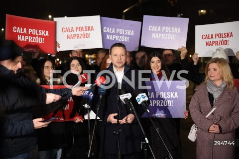  16.01.2025 WARSZAWA<br />
KONFERENCJA PRASOWA ROZPOCZYNAJACA KAMPANIE WYBORCZA KANDYDATA NA PREZYDENTA RP RAFALA TRZASKOWSKIEGO<br />
N/Z RAFAL TRZASKOWSKI<br />
FOT. ANTONI BYSZEWSKI/FOTONEWS 