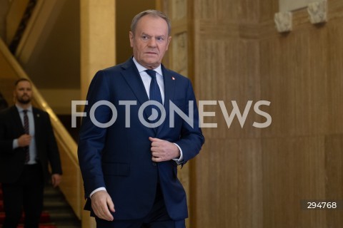  17.01.2025 WARSZAWA<br />
SPOTKANIE PREMIERA DONALDA TUSKA Z PREMIEREM WIELKIEJ BRYTANII KEIREM STARMEREM<br />
<br />
BRITISH PM KEIR STARMER VISITS POLAND TO MEET WITH DONALD TUSK<br />
<br />
N/Z PREMIER DONALD TUSK<br />
FOT. MARCIN BANASZKIEWICZ/FOTONEWS  