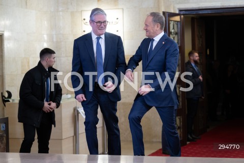  17.01.2025 WARSZAWA<br />
SPOTKANIE PREMIERA DONALDA TUSKA Z PREMIEREM WIELKIEJ BRYTANII KEIREM STARMEREM<br />
<br />
BRITISH PM KEIR STARMER VISITS POLAND TO MEET WITH DONALD TUSK<br />
<br />
N/Z KEIR STARMER DONALD TUSK<br />
FOT. MARCIN BANASZKIEWICZ/FOTONEWS  