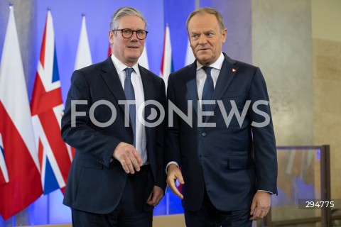  17.01.2025 WARSZAWA<br />
SPOTKANIE PREMIERA DONALDA TUSKA Z PREMIEREM WIELKIEJ BRYTANII KEIREM STARMEREM<br />
<br />
BRITISH PM KEIR STARMER VISITS POLAND TO MEET WITH DONALD TUSK<br />
<br />
N/Z KEIR STARMER DONALD TUSK<br />
FOT. MARCIN BANASZKIEWICZ/FOTONEWS  