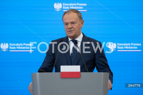  17.01.2025 WARSZAWA<br />
SPOTKANIE PREMIERA DONALDA TUSKA Z PREMIEREM WIELKIEJ BRYTANII KEIREM STARMEREM<br />
<br />
BRITISH PM KEIR STARMER VISITS POLAND TO MEET WITH DONALD TUSK<br />
<br />
N/Z PREMIER DONALD TUSK<br />
FOT. MARCIN BANASZKIEWICZ/FOTONEWS  