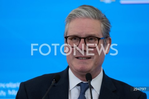  17.01.2025 WARSZAWA<br />
SPOTKANIE PREMIERA DONALDA TUSKA Z PREMIEREM WIELKIEJ BRYTANII KEIREM STARMEREM<br />
<br />
BRITISH PM KEIR STARMER VISITS POLAND TO MEET WITH DONALD TUSK<br />
<br />
N/Z KEIR STARMER<br />
FOT. MARCIN BANASZKIEWICZ/FOTONEWS  