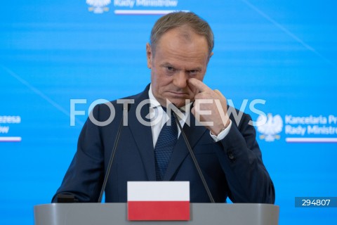  17.01.2025 WARSZAWA<br />
SPOTKANIE PREMIERA DONALDA TUSKA Z PREMIEREM WIELKIEJ BRYTANII KEIREM STARMEREM<br />
<br />
BRITISH PM KEIR STARMER VISITS POLAND TO MEET WITH DONALD TUSK<br />
<br />
N/Z PREMIER DONALD TUSK<br />
FOT. MARCIN BANASZKIEWICZ/FOTONEWS  