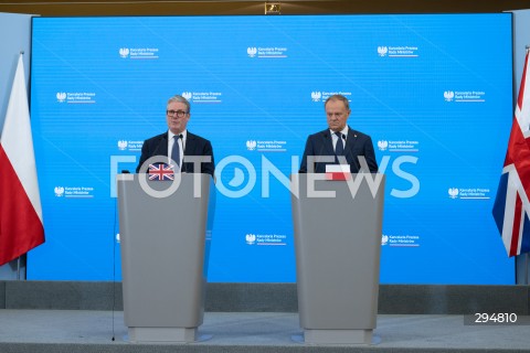  17.01.2025 WARSZAWA<br />
SPOTKANIE PREMIERA DONALDA TUSKA Z PREMIEREM WIELKIEJ BRYTANII KEIREM STARMEREM<br />
<br />
BRITISH PM KEIR STARMER VISITS POLAND TO MEET WITH DONALD TUSK<br />
<br />
N/Z KEIR STARMER DONALD TUSK<br />
FOT. MARCIN BANASZKIEWICZ/FOTONEWS  