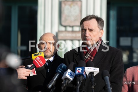  18.01.2025 WARSZAWA<br />
KONFERENCJA PRASOWA ZBIGNIEWA ZIOBRY<br />
N/Z ZBIGNIEW ZIOBRO MARIUSZ GOSEK<br />
FOT. MARCIN BANASZKIEWICZ/FOTONEWS  