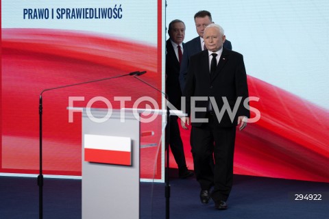  29.01.2025 WARSZAWA<br />
KONFERENCJA PRASOWA PREZESA PIS JAROSLAWA KACZYNSKIEGO<br />
N/Z JAROSLAW KACZYNSKI<br />
FOT. MARCIN BANASZKIEWICZ/FOTONEWS  