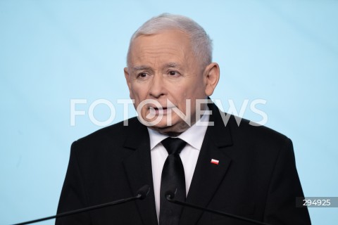  29.01.2025 WARSZAWA<br />
KONFERENCJA PRASOWA PREZESA PIS JAROSLAWA KACZYNSKIEGO<br />
N/Z JAROSLAW KACZYNSKI<br />
FOT. MARCIN BANASZKIEWICZ/FOTONEWS  