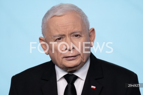  29.01.2025 WARSZAWA<br />
KONFERENCJA PRASOWA PREZESA PIS JAROSLAWA KACZYNSKIEGO<br />
N/Z JAROSLAW KACZYNSKI<br />
FOT. MARCIN BANASZKIEWICZ/FOTONEWS  