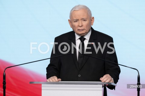  29.01.2025 WARSZAWA<br />
KONFERENCJA PRASOWA PREZESA PIS JAROSLAWA KACZYNSKIEGO<br />
N/Z JAROSLAW KACZYNSKI<br />
FOT. MARCIN BANASZKIEWICZ/FOTONEWS  