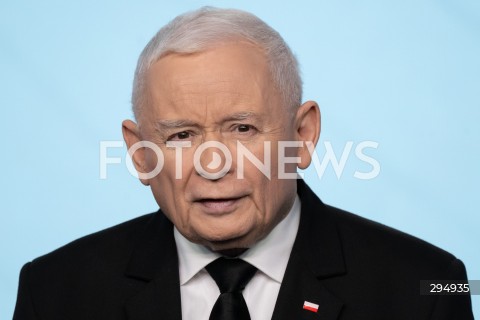  29.01.2025 WARSZAWA<br />
KONFERENCJA PRASOWA PREZESA PIS JAROSLAWA KACZYNSKIEGO<br />
N/Z JAROSLAW KACZYNSKI<br />
FOT. MARCIN BANASZKIEWICZ/FOTONEWS  