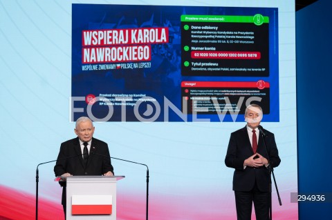  29.01.2025 WARSZAWA<br />
KONFERENCJA PRASOWA PREZESA PIS JAROSLAWA KACZYNSKIEGO<br />
N/Z JAROSLAW KACZYNSKI HENRYK KOWALCZYK<br />
FOT. MARCIN BANASZKIEWICZ/FOTONEWS  