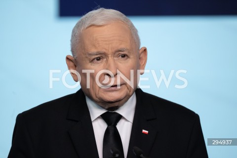  29.01.2025 WARSZAWA<br />
KONFERENCJA PRASOWA PREZESA PIS JAROSLAWA KACZYNSKIEGO<br />
N/Z JAROSLAW KACZYNSKI<br />
FOT. MARCIN BANASZKIEWICZ/FOTONEWS  