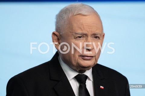  29.01.2025 WARSZAWA<br />
KONFERENCJA PRASOWA PREZESA PIS JAROSLAWA KACZYNSKIEGO<br />
N/Z JAROSLAW KACZYNSKI<br />
FOT. MARCIN BANASZKIEWICZ/FOTONEWS  