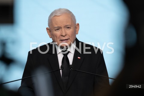  29.01.2025 WARSZAWA<br />
KONFERENCJA PRASOWA PREZESA PIS JAROSLAWA KACZYNSKIEGO<br />
N/Z JAROSLAW KACZYNSKI<br />
FOT. MARCIN BANASZKIEWICZ/FOTONEWS  