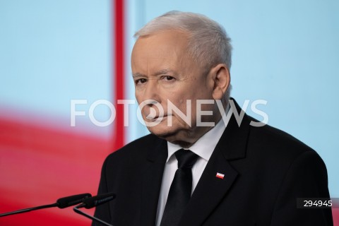  29.01.2025 WARSZAWA<br />
KONFERENCJA PRASOWA PREZESA PIS JAROSLAWA KACZYNSKIEGO<br />
N/Z JAROSLAW KACZYNSKI<br />
FOT. MARCIN BANASZKIEWICZ/FOTONEWS  