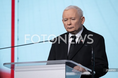  29.01.2025 WARSZAWA<br />
KONFERENCJA PRASOWA PREZESA PIS JAROSLAWA KACZYNSKIEGO<br />
N/Z JAROSLAW KACZYNSKI<br />
FOT. MARCIN BANASZKIEWICZ/FOTONEWS  