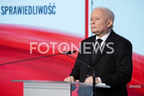  29.01.2025 WARSZAWA<br />
KONFERENCJA PRASOWA PREZESA PIS JAROSLAWA KACZYNSKIEGO<br />
N/Z JAROSLAW KACZYNSKI<br />
FOT. MARCIN BANASZKIEWICZ/FOTONEWS  