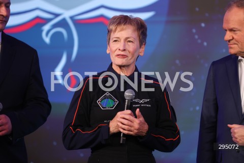  05.02.2025 WARSZAWA<br />
SPOTKANIE PREMIERA DONALDA TUSKA I MINISTRA ROZWOJU I TECHNOLOGII KRZYSZTOFA PASZYKA Z ZALOGA MISJI AX-4 W WARSZAWIE<br />
N/Z PEGGY WHITSON<br />
FOT. ANTONI BYSZEWSKI/FOTONEWS 