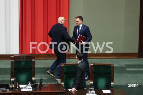  06.02.2025 WARSZAWA<br />
POSIEDZENIE SEJMU RP<br />
N/Z SZYMON HOLOWNIA PIOTR ZGORZELSKI<br />
FOT. ANTONI BYSZEWSKI/FOTONEWS 