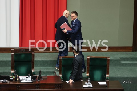  06.02.2025 WARSZAWA<br />
POSIEDZENIE SEJMU RP<br />
N/Z SZYMON HOLOWNIA PIOTR ZGORZELSKI<br />
FOT. ANTONI BYSZEWSKI/FOTONEWS 