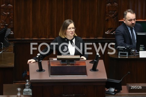  06.02.2025 WARSZAWA<br />
POSIEDZENIE SEJMU RP<br />
N/Z PAULINA  MATYSIAK<br />
FOT. ANTONI BYSZEWSKI/FOTONEWS 