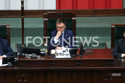  06.02.2025 WARSZAWA<br />
POSIEDZENIE SEJMU RP<br />
N/Z SZYMON HOLOWNIA<br />
FOT. ANTONI BYSZEWSKI/FOTONEWS 