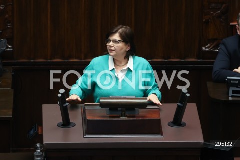  06.02.2025 WARSZAWA<br />
POSIEDZENIE SEJMU RP<br />
N/Z IZABELA LESZCZYNA<br />
FOT. ANTONI BYSZEWSKI/FOTONEWS 