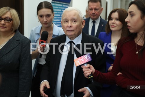  06.02.2025 WARSZAWA<br />
POSIEDZENIE SEJMU RP<br />
N/Z JAROSLAW KACZYNSKI<br />
FOT. ANTONI BYSZEWSKI/FOTONEWS 