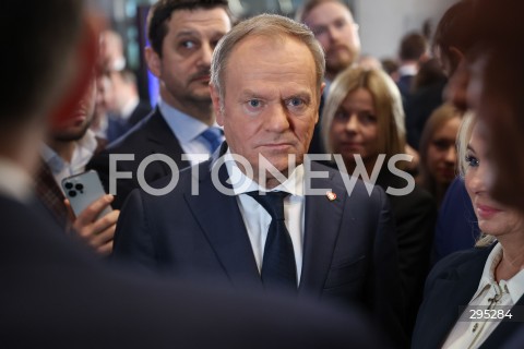  10.02.2025 WARSZAWA<br />
POLSKA - ROK PRZELOMU - WYDARZENIE Z UDZIALEM PREMIERA W GIELDZIE PAPIEROW WARTOSCIOWYCH W WARSZAWIE <br />
N/Z DONALD TUSK<br />
FOT. ANTONI BYSZEWSKI/FOTONEWS 