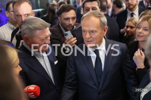  10.02.2025 WARSZAWA<br />
POLSKA - ROK PRZELOMU - WYDARZENIE Z UDZIALEM PREMIERA W GIELDZIE PAPIEROW WARTOSCIOWYCH W WARSZAWIE <br />
N/Z DONALD TUSK<br />
FOT. ANTONI BYSZEWSKI/FOTONEWS 
