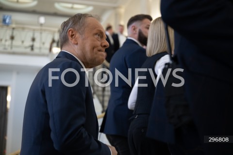  04.04.2025 WARSZAWA<br />
POSIEDZENIE SEJMU<br />
N/Z PREMIER DONALD TUSK<br />
FOT. MARCIN BANASZKIEWICZ/FOTONEWS  