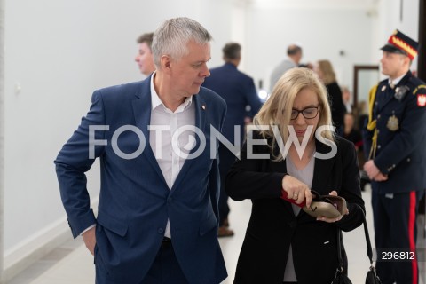  04.04.2025 WARSZAWA<br />
POSIEDZENIE SEJMU<br />
N/Z TOMASZ SIEMONIAK PAULINA HENNIG KLOSKA<br />
FOT. MARCIN BANASZKIEWICZ/FOTONEWS  