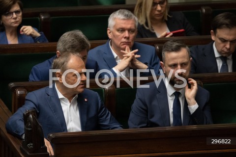  04.04.2025 WARSZAWA<br />
POSIEDZENIE SEJMU<br />
N/Z DONALD TUSK WLADYSLAW KOSINIAK KAMYSZ TOMASZ SIEMONIAK<br />
FOT. MARCIN BANASZKIEWICZ/FOTONEWS  