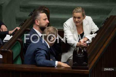  04.04.2025 WARSZAWA<br />
POSIEDZENIE SEJMU<br />
N/Z DONALD TUSK WLADYSLAW KOSINIAK KAMYSZ BARBARA NOWACKA<br />
FOT. MARCIN BANASZKIEWICZ/FOTONEWS  