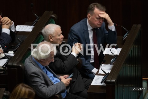  04.04.2025 WARSZAWA<br />
POSIEDZENIE SEJMU<br />
N/Z JAROSLAW KACZYNSKI MARIUSZ BLASZCZAK RYSZARD TERLECKI<br />
FOT. MARCIN BANASZKIEWICZ/FOTONEWS  